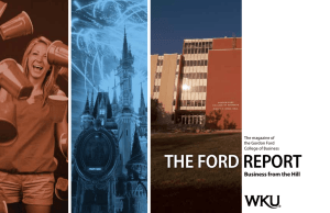 THE FORD REPORT Business from the Hill The magazine of