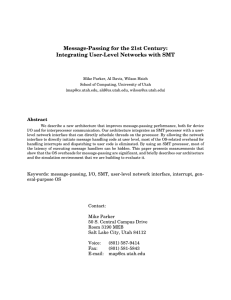 Message-Passing for the 21st Century: Integrating User-Level Networks with SMT