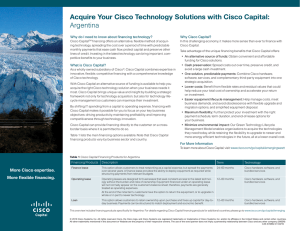 Acquire Your Cisco Technology Solutions with Cisco Capital:  Argentina