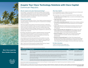 Acquire Your Cisco Technology Solutions with Cisco Capital: Dominican Republic
