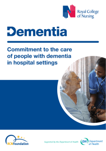 Commitment to the care of people with dementia in hospital settings