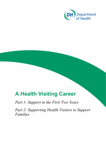 A Health Visiting Career Part 2- Supporting Health Visitors to Support Families