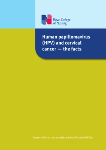 Human papillomavirus (HPV) and cervical cancer — the facts