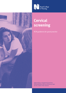 Cervical screening RCN guidance for good practice