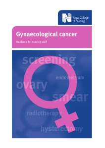 Gynaecological cancer Guidance for nursing staff
