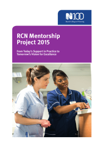 RCN Mentorship Project 2015 From Today’s Support in Practice to