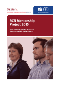 RCN Mentorship Project 2015 From Today’s Support in Practice to