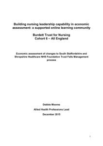 Building nursing leadership capability in economic  Burdett Trust for Nursing