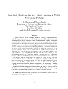 Low-Cost Checkpointing and Failure Recovery in Mobile Computing Systems