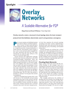 Overlay Networks A Scalable Alternative for P2P Spotlight