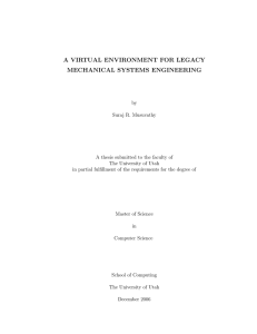 A VIRTUAL ENVIRONMENT FOR LEGACY MECHANICAL SYSTEMS ENGINEERING