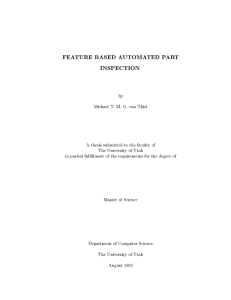 FEATURE BASED AUTOMATED PART INSPECTION