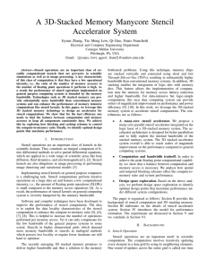 A 3D-Stacked Memory Manycore Stencil Accelerator System