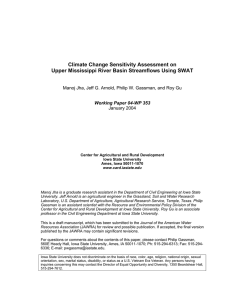 Climate Change Sensitivity Assessment on