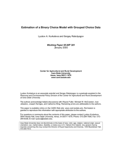 Estimation of a Binary Choice Model with Grouped Choice Data