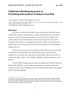 A Multi-level Modeling Approach to Prioritizing Interventions to Reduce Food Risk