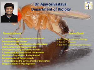 Dr. Ajay Srivastava Department of Biology