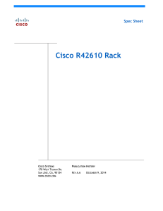Cisco R42610 Rack Spec Sheet C S