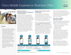 Cisco Mobile Experience Business Offer Digital Experience: Merging the Physical and the