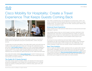 Cisco Mobility for Hospitality: Create a Travel