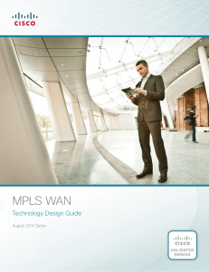 MPLS WAN Technology Design Guide August 2014 Series