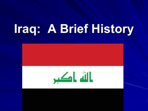 Iraq:  A Brief History