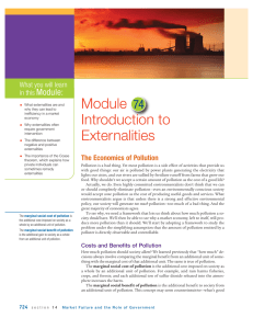 Module Introduction to Externalities 74