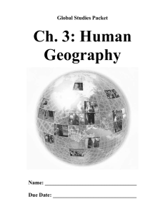 Ch. 3: Human Geography