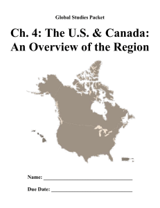 Ch. 4: The U.S. &amp; Canada: An Overview of the Region