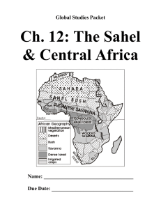 Ch. 12: The Sahel &amp; Central Africa