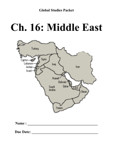 Ch. 16: Middle East