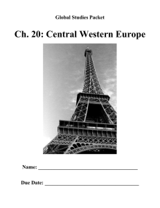 Ch. 20: Central Western Europe