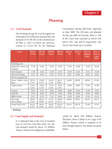 Planning Chapter-5 5.1  Coal Demand