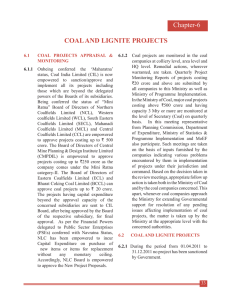 Chapter-6 COAL AND LIGNITE PROJECTS