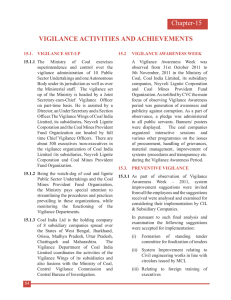 Chapter-15 VIGILANCE ACTIVITIES AND ACHIEVEMENTS
