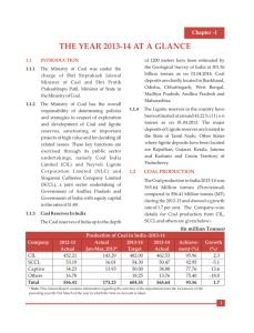 THE YEAR 2013-14 AT A GLANCE Chapter -1