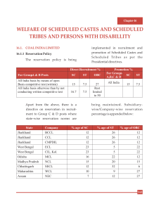 WELFARE OF SCHEDULED CASTES AND SCHEDULED TRIBES AND PERSONS WITH DISABILLITY