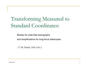 Transforming Measured to Standard Coordinates: Models for wide-field astrographs