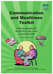 Communication and Mealtimes Toolkit Helping people with