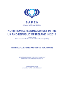 NUTRITION SCREENING SURVEY IN THE