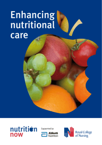 Enhancing nutritional care Supported by