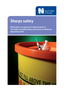 Sharps safety RCN Guidance to support the implementation of Regulations) 2013