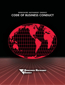 CODE OF BUSINESS CONDUCT