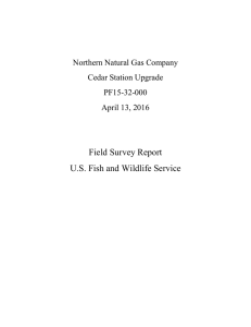 Field Survey Report U.S. Fish and Wildlife Service Northern Natural Gas Company