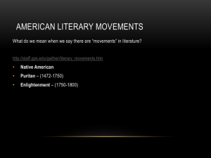 AMERICAN LITERARY MOVEMENTS • Native American