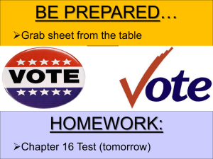 … BE PREPARED HOMEWORK: Grab sheet from the table