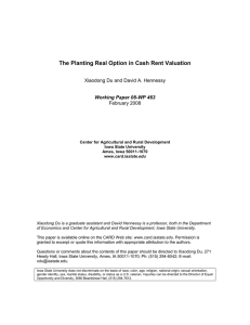 The Planting Real Option in Cash Rent Valuation February 2008