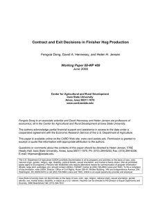 Contract and Exit Decisions in Finisher Hog Production June 2008