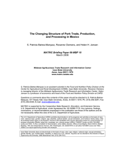 The Changing Structure of Pork Trade, Production, and Processing in Mexico
