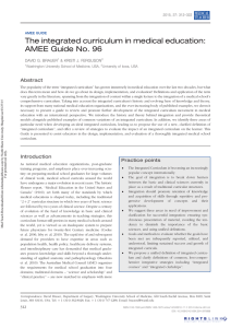 The integrated curriculum in medical education: AMEE Guide No. 96 Abstract